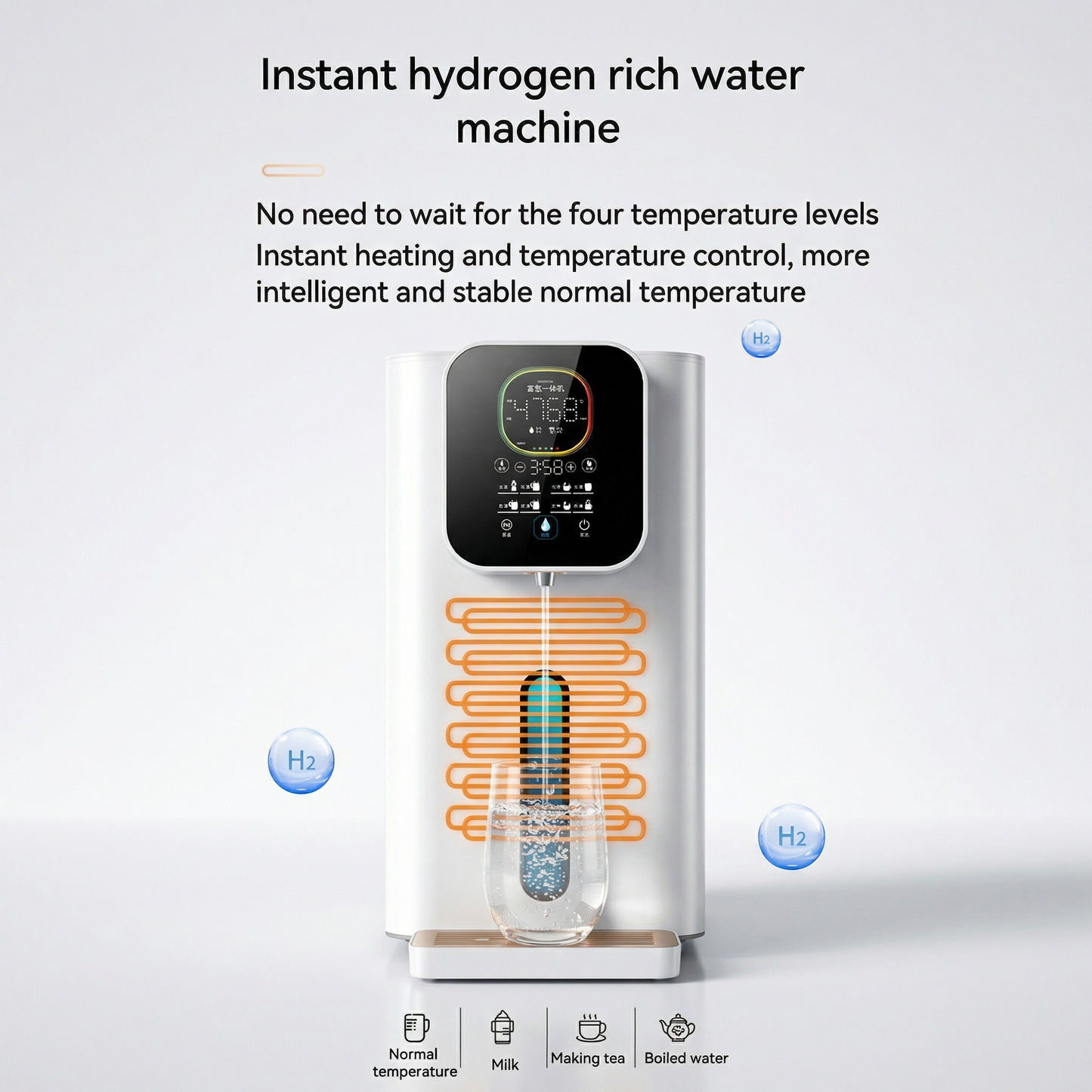 Hydrion Flux Hidrogen Generator de apă Dispenser & Inhalator
