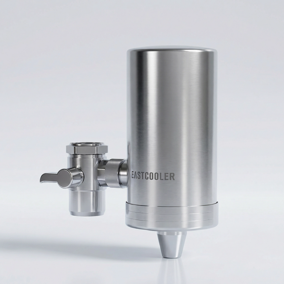 Filtru de apă de la robinet din oțel inoxidabil – 304 de calitate alimentară, cărbune activat cu 4 straturi, comutator filtrat/nefiltrat, potrivire universală