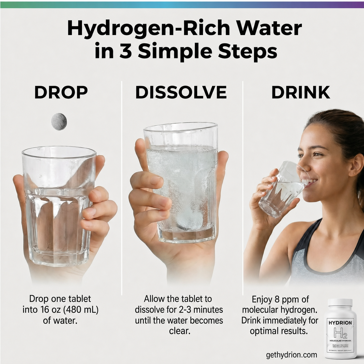 Hydrion H2 Molecular Hydrogen, 90 Tablete