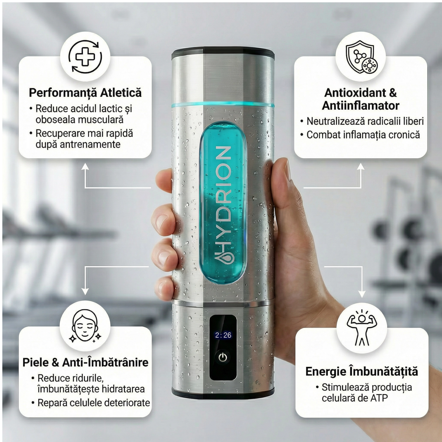 Hydrion Pulse Hydrogen Water Bottle