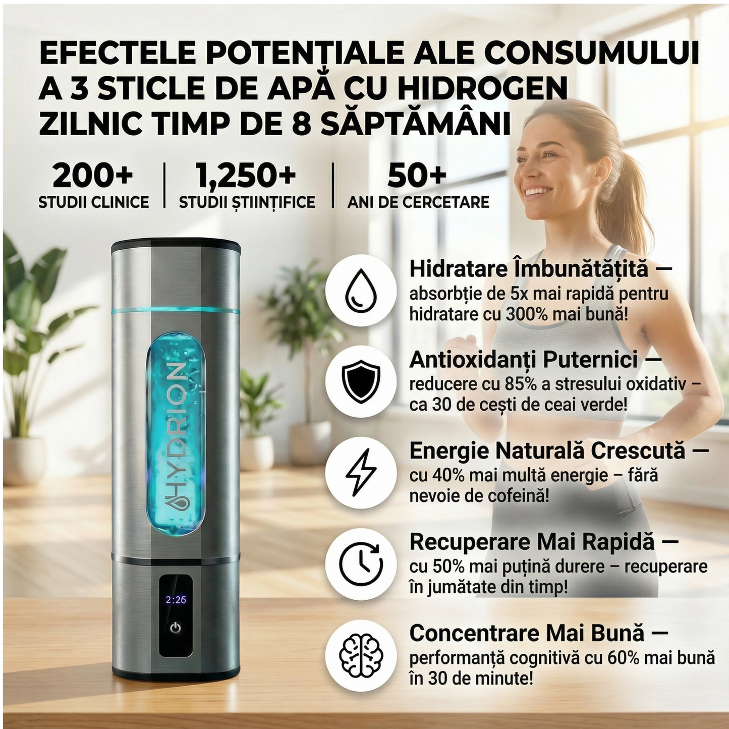 Hydrion Pulse Hydrogen Water Bottle