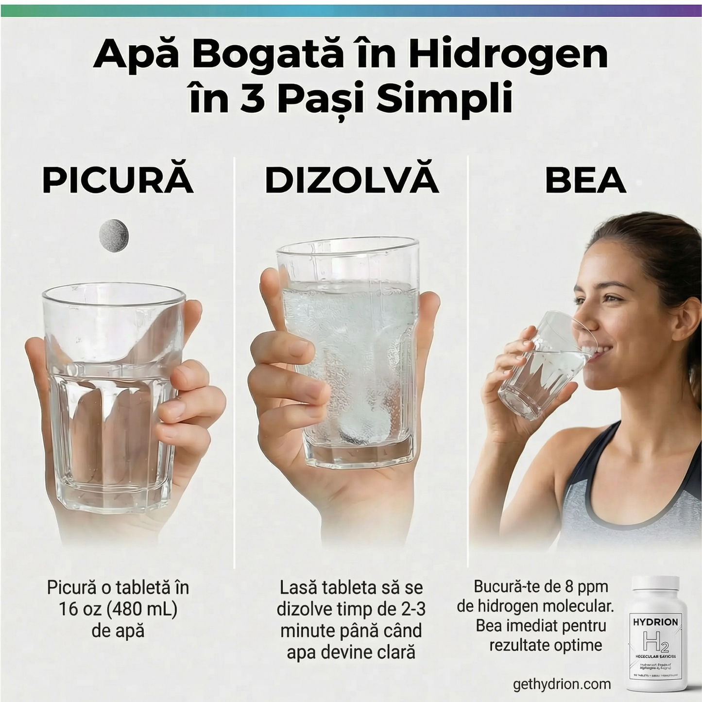 Hydrion H2 Molecular Hydrogen, 90 Tablete