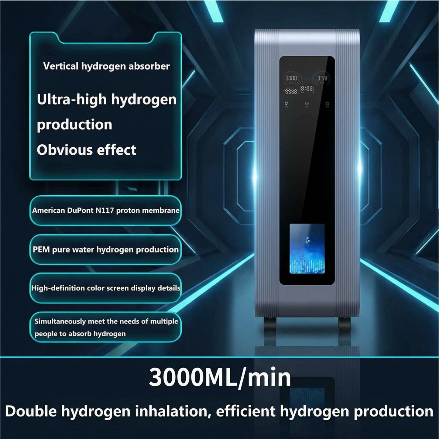 Hydrion Titan Mașină de inhalare a hidrogenului