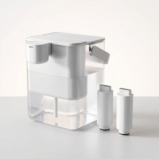 Ușcător cu filtru de apă electric în 2 trepte – 0,3μm UF + bloc de carbon, capacitate de 18 pahare, reîncărcabil & portabil