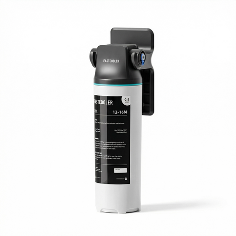 Post-filtru cu schimbare rapidă pentru remineralizare alcalină pentru sisteme RO – Restaurează pH-ul 7,5+, bloc de carbon de 0,5 microni, 1/4" Conexiune rapidă, accesoriu pentru sub chiuvetă