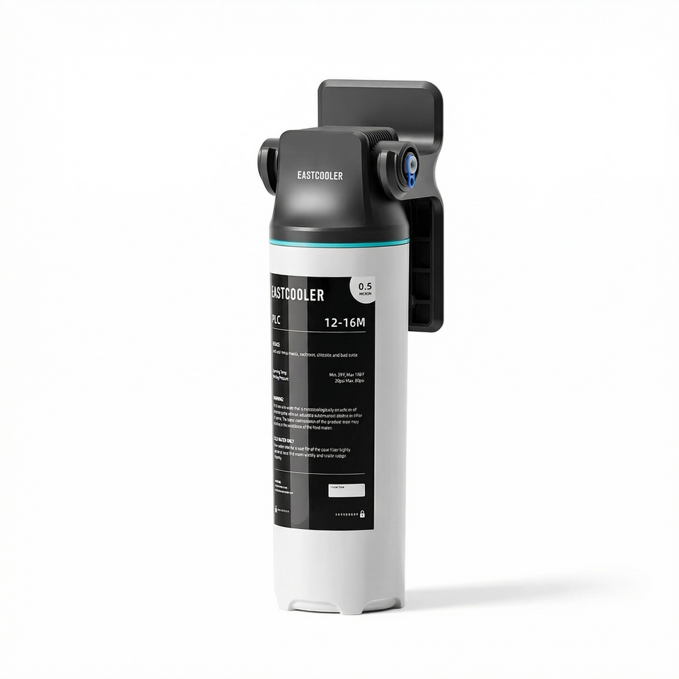 Post-filtru cu schimbare rapidă pentru remineralizare alcalină pentru sisteme RO – Restaurează pH-ul 7,5+, bloc de carbon de 0,5 microni, 1/4" Conexiune rapidă, accesoriu pentru sub chiuvetă
