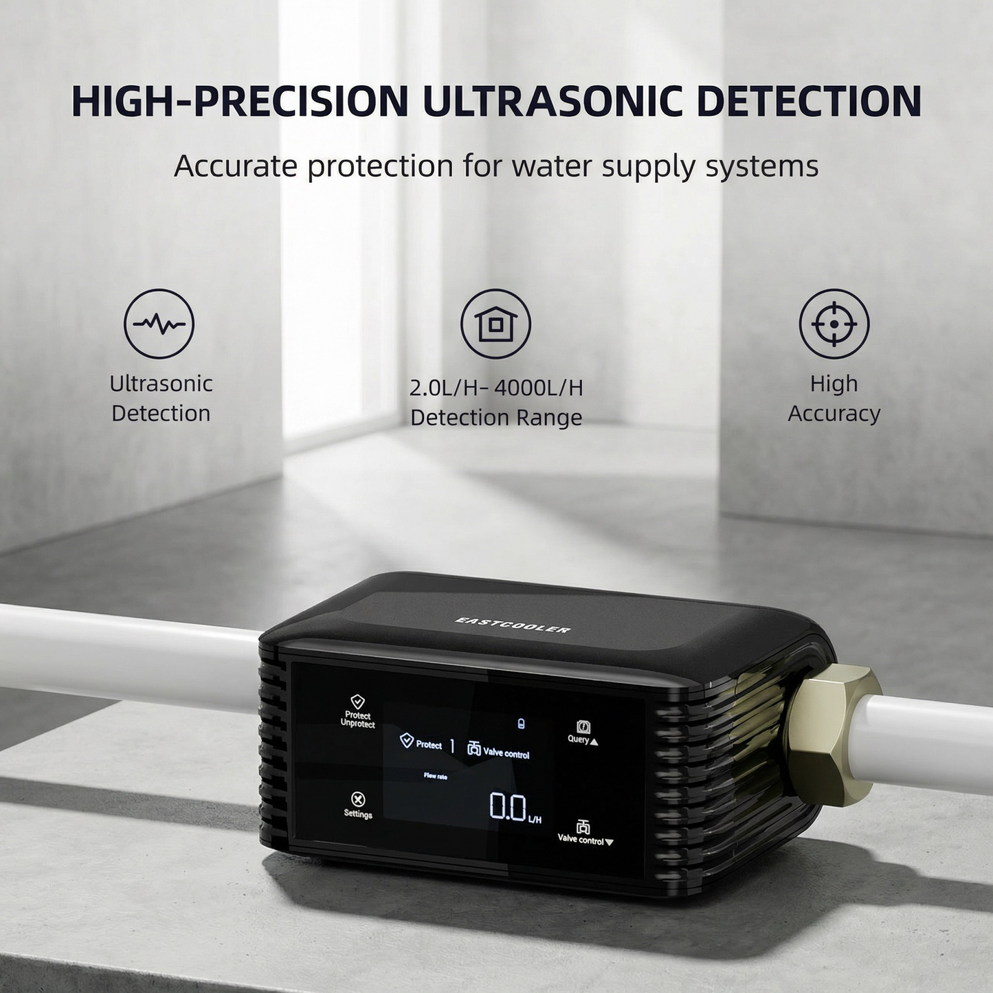 Detector inteligent de scurgeri de apă pentru întreaga casă cu supapă de închidere automată